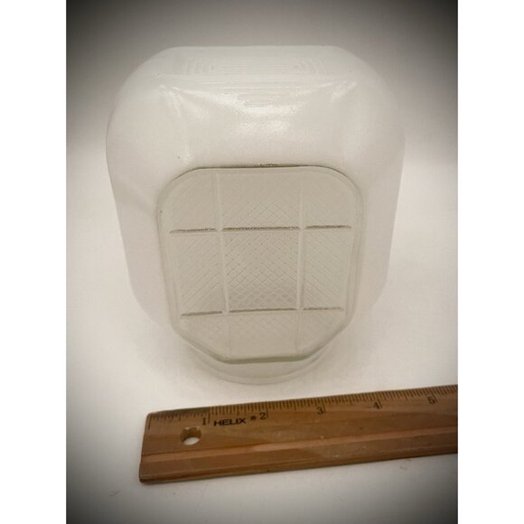 Art Deco Milk Glass Light Globe Retro Shade Ceiling Bath Porch Mid Century Diver - Picture 8 of 11